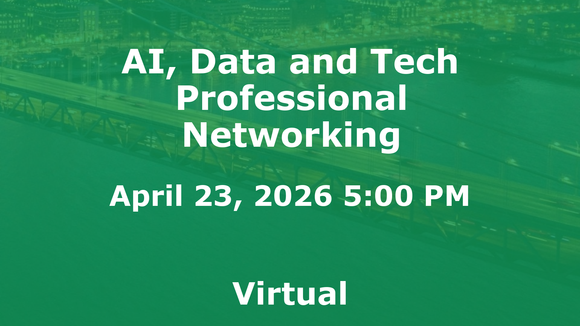 AI, Data and Tech Professional Networking event image
